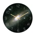 Creative galaxy space wall clock with silent movement, stylish acrylic decorative round clock. - Starry Sky Style CC019