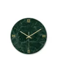 Green marble wall clock modern acrylic round silent sweep movement for home office decor - Green Marble (CC006)