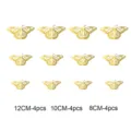 12 Pcs Gold 3D Hollow Butterfly Wall Stickers Metallic Texture Home Decor Party Background - HB004