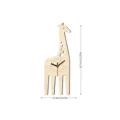 Wooden giraffe wall clock silent movement decorative kids room decor size 32.7x11.8cm - Model MCC403-A