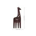 Wooden Giraffe Wall Clock Silent Sweep Movement Cute Animal Shaped Home Decor 32.7x11.8cm - Model MCC403-B