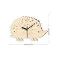 Igel Holzuhr Wanduhr, süßes Tierdesign leises Uhrwerk, natürliche Holzmaserung Raumdekoration. - MCC405A