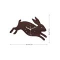 Wooden running rabbit wall clock silent sweep movement cute animal design home decor 31x20cm - Model MCC406-B