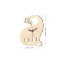 Wooden dinosaur wall clock silent movement kids room home decor animal shape 20cm 28cm - Model MCC409-A