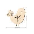 Wooden bird wall clock silent sweep movement cute animal shape home wall decor 24cm - MCC418-Style A