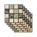 3D selbstklebende Mosaik Fliesen Aufkleber, wasserdichte PVC Wand Deko fur Zuhause. - MSC032