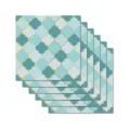 Marokkanischer Mosaik Fliesenaufkleber Detail, wasserdichter PVC Wandaufkleber mit blauem Muster. - MSC042