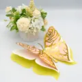 3D layered hollow pearl paper butterfly wall sticker for wedding and home festival decor. - Style A / Large: With 5 Pieces of 12mm Artificial Pearls