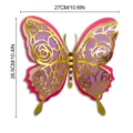 Large 3D 4-layer hollow pearlescent paper butterfly wall sticker with pearls for wedding decor - HB035 Style B / L
