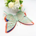 3D holle vlinder muursticker vier laags parelmoer papier huwelijksfeest decoratie - HB033 - Stijl B / Groot: met 5 kunstparels van 12 mm