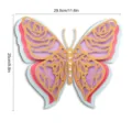 3D 4-layer hollow pearl paper butterfly wall sticker for wedding holiday home decor - HB034 - Style C / L