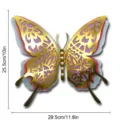 3D layered hollow butterfly wall sticker metallic gold pink blue home wedding party decor - HB033 - Style C / L