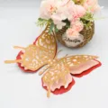 3D holle vlinder muursticker 4-laags parelmoer papier voor bruiloft feestdecoratie - HB033-D model / Groot: met 5 kunstparels van 12 mm
