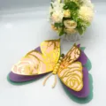 3D four-layer hollow pearl paper butterfly wall sticker for wedding and home decoration. - Style E