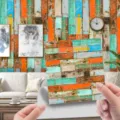 Carta da parati adesiva effetto legno adesivo murale per decorazione soggiorno camera - LA012