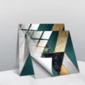 Geometric marble crystal tile sticker waterproof wall sticker and floor film for home decor. - TS231