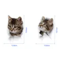 3D broken wall cat wall sticker, realistic cute kitten decal for home decor and toilet decoration. - YGC025