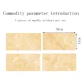 Marble tile stickers waterproof self-adhesive wall decals crystal texture 4pcs set 30x15cm - DLS027