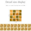 Matte mosaic tile stickers, self-adhesive waterproof wall and floor decor, 18pcs set, 10x10cm. - Style MTS034 / 10cm 18 Pcs Pack
