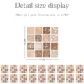 Frosted mosaic tile stickers 10x10cm self-adhesive waterproof kitchen decor details. - Style MTS032 / 10cm 18 Pcs Pack