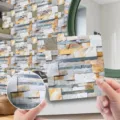 Adesivo murale effetto pietra carta da parati 3d autoadesiva per soggiorno cucina casa. - LA022