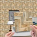 Wood grain peel and stick tile sticker waterproof self-adhesive wall paper decor for home - WDT014