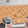 Wood grain peel and stick tile sticker, vintage self-adhesive wall paper for kitchen decor. - WDT013