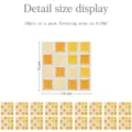 Self-adhesive mosaic tile stickers yellow orange kitchen wall decor 18pcs 10x10cm - Style MTS042 / 10cm 18 Pcs Pack