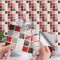 Adhesivo de azulejo de cristal impermeable resistente al aceite etiqueta de pared - KIT072