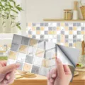 Adhesivos de baldosas de mosaico autoadhesivas impermeables para decoración de paredes. - KIT075