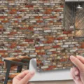 Retro self-adhesive brick wall sticker waterproof peel and stick wallpaper for home decoration. - WDT023