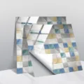 Adesivo per piastrelle mosaico in PVC, pellicola trasparente impermeabile per ristrutturazione. - CRT017 / 15x15cm: 10 Pezzi