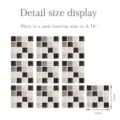 Detail autocollant carrelage mosaique 3D 10 pieces par paquet couvrant 0,1 metre carre surface. - Film Brillant-15x15cm-10pcs / MSC068