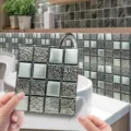 Autocollant de carrelage mosaique 3D impermeable decoration murale autocollante cuisine bain - MSC080