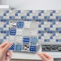 Autocollant de carreau de mosaique 3D impermeable autocollant mural PVC pour decoration - MSC088