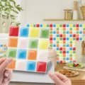 Autocollant de carrelage mosaique 3D imperméable autocollant cuisine mur deco - MSC130 / 15*15cm Paquet de 10 Pièces