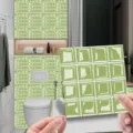 Αυτοκόλλητο πλακιδίων ψηφιδωτού 3D DIY αφαιρούμενο διακοσμητικό τοίχου PVC σπιτιού - Γυαλιστερή Μεμβράνη-15x15cm-10tms / MSC108