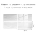 Marble effect crystal tile stickers detail view, self-adhesive 4-piece set, 15x30cm size. - Crystal Film - 4 Pieces / Style YB001