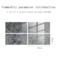 Grey marble tile stickers self-adhesive 4pcs 30x15cm crystal film waterproof wall decor - Crystal Film - 4 Pieces / Style YB004