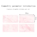 Pink marble tile stickers set of 4 pieces, waterproof self-adhesive wall decor for home kitchen bathroom. - DLS025