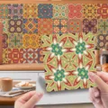 Adesivi per piastrelle con motivo mandala adesivi da parete impermeabili per casa 24pz - ET185