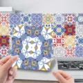Adesivi per piastrelle mandala impermeabile decorazione murale per cucina 24 pezzi adesivo - Pellicola lucida 10x10 cm, 24 pezzi / ET186