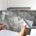 Waterproof marble pattern tile sticker, thickened crystal film wall wallpaper for decor. - 4 Pieces Pack / DLS055