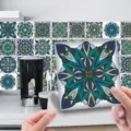 Adesivi per piastrelle mandala impermeabili adesivo murale cucina bagno decorazione 24 pz - ET191