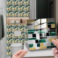 Adesivo per Piastrelle Mosaico PVC Cristallo Lucido Impermeabile Rinnovamento - Pellicola di Cristallo DJ082
