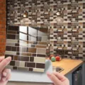 Adesivo per piastrelle a mosaico in cristallo marrone PVC impermeabile per decorare casa - Pellicola di Cristallo DJ092
