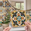 Moroccan style tile stickers self adhesive wall decor waterproof backsplash stickers for home - ET279