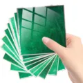 Pegatinas de azulejos cuadrados verdes adhesivos de pared impermeables decoración 10pz - TS317