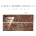 Marble tile stickers 4pcs set crystal texture decorative wall stickers 30x15cm detail view - DLS032
