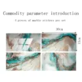 Waterproof marble texture tile stickers, crystal texture decorative wall stickers, 4pcs set. - DLS034